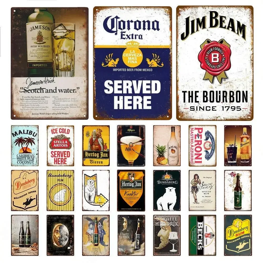 Wine Beer Pub - Malibu Wine Metal Poster Marca de