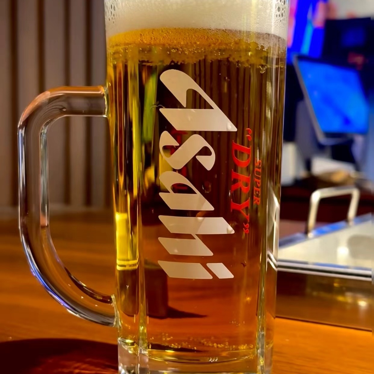 Beer Mug Handled - Copo de Cerveja Asahi Reforçado com