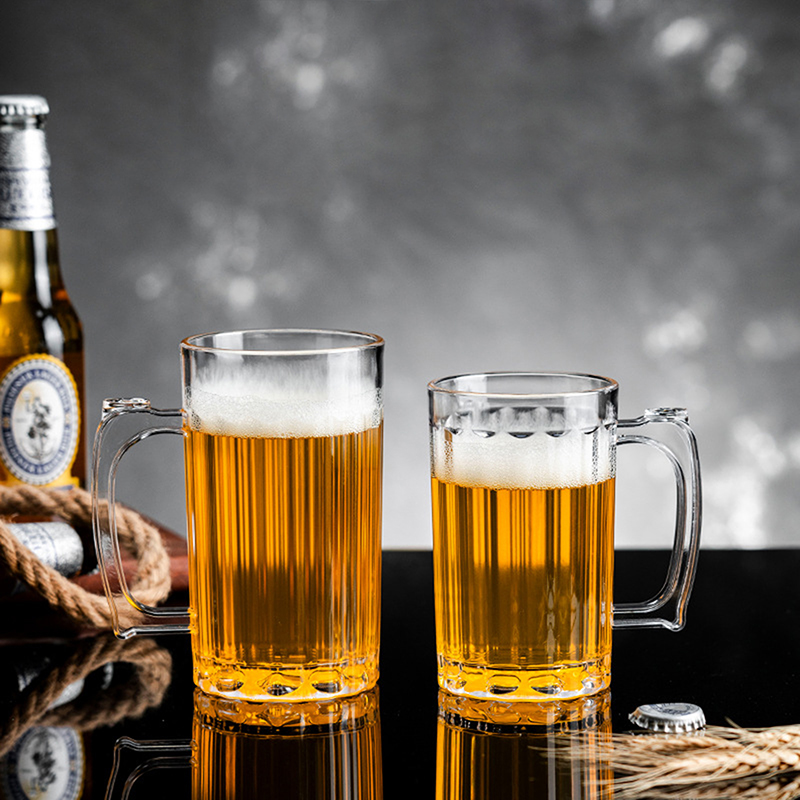 Beer Mug Handled - Copo de cerveja acrílico caneca doméstica