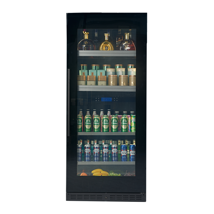 Wine In Beer Glass - Refrigerador Vertical Elétrico de Vidro Preto