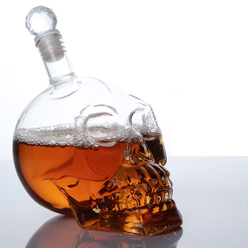 Wine Beer Glass Set - Criativo Crystal Skull Head Decanter, Garrafa