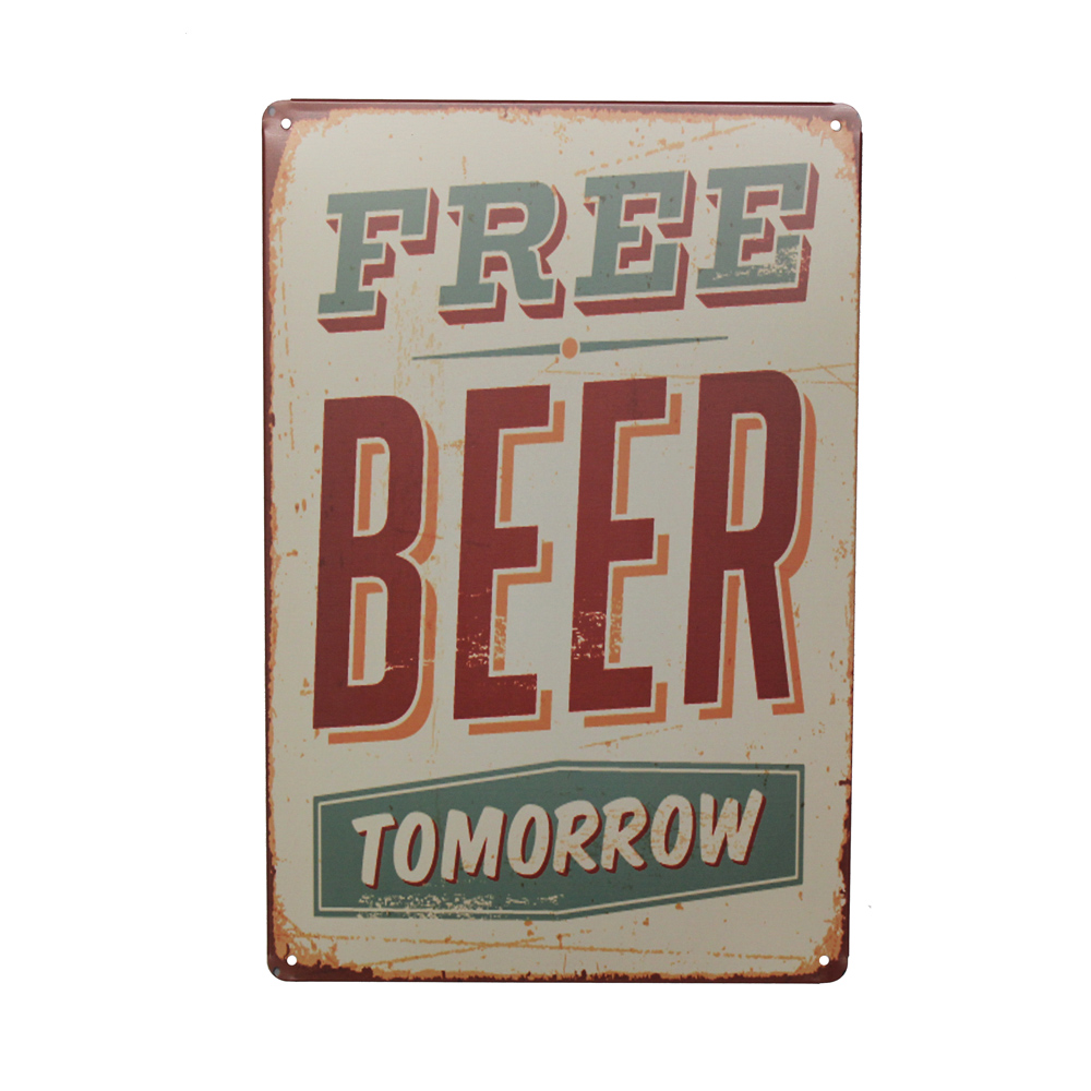 Placa de Metal Decorativa 200x - Wine Beer Pub avaliação e preço