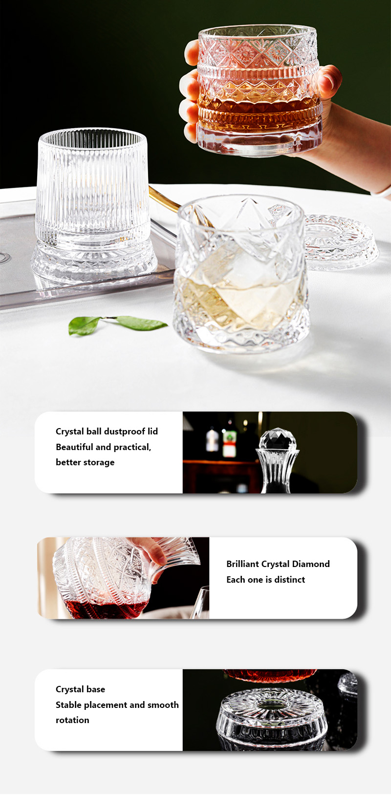 Decantador de vinho giratório  - Wine Beer Glass Set avaliação e preço