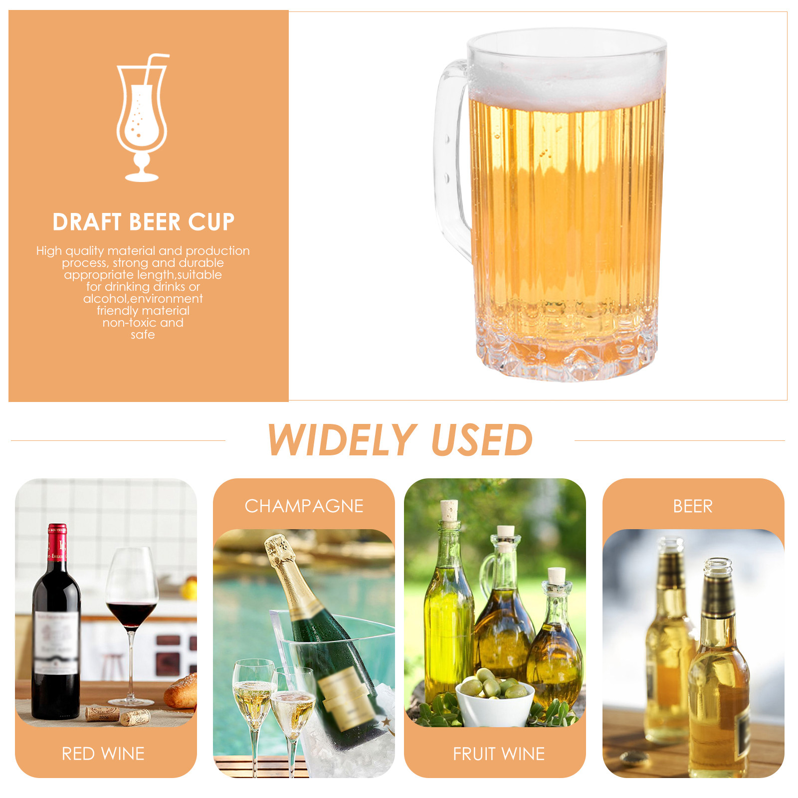 Caneca de cerveja de plástico  - Beer Mug Handled avaliação e preço