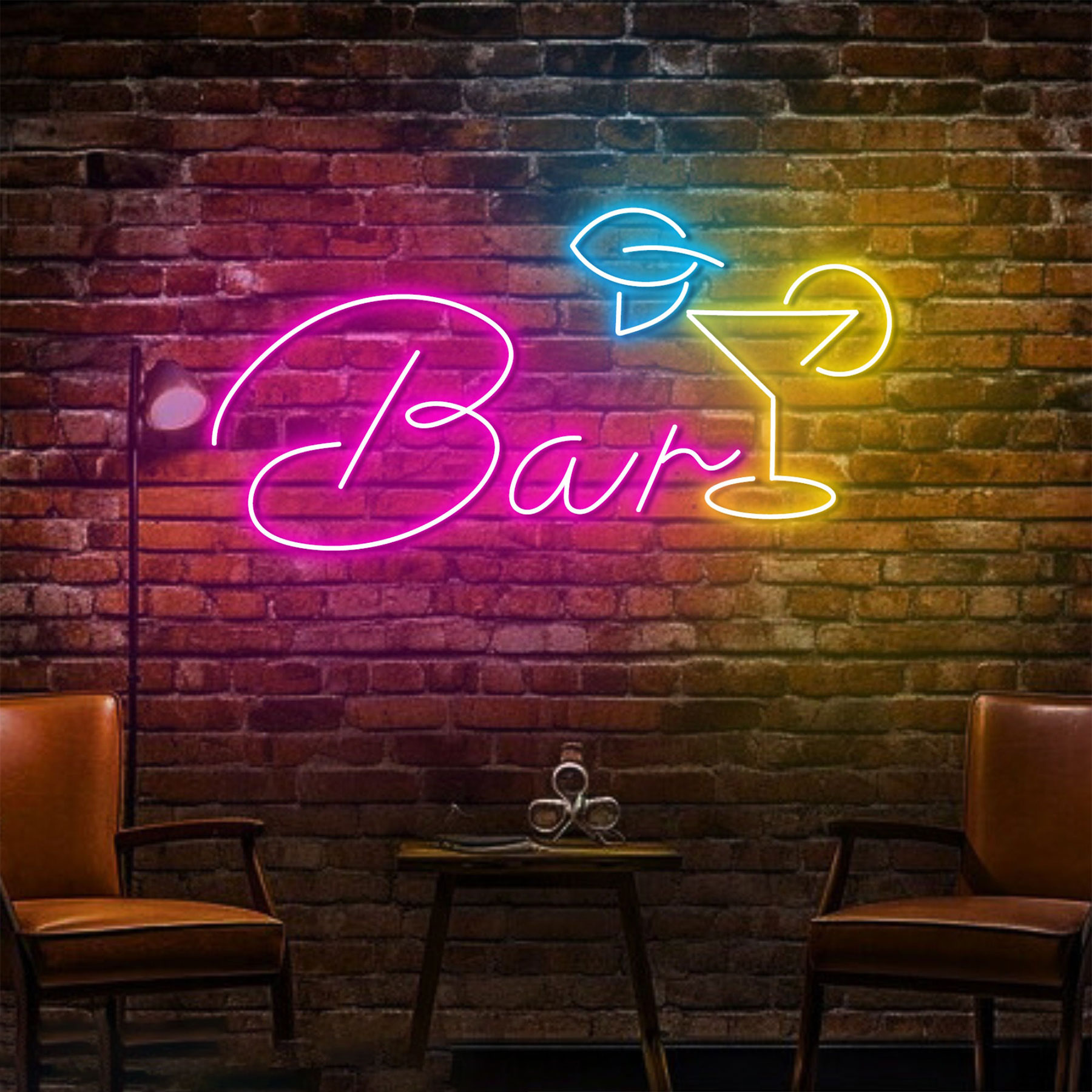 Open Bar Neon Sign, Cocktail B - Wine Beer Pub avaliação e preço