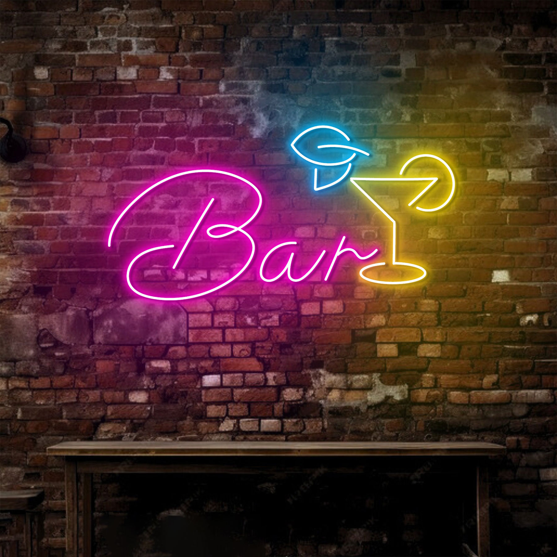 Open Bar Neon Sign, Cocktail B - Wine Beer Pub avaliação e preço